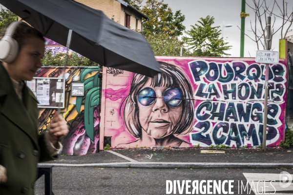 Fresque en soutien à Gisele Pelicot