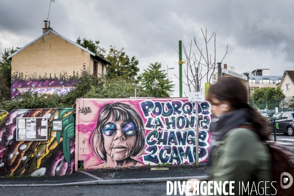 Fresque en soutien à Gisele Pelicot