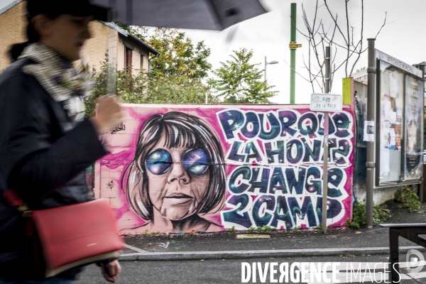 Fresque en soutien à Gisele Pelicot