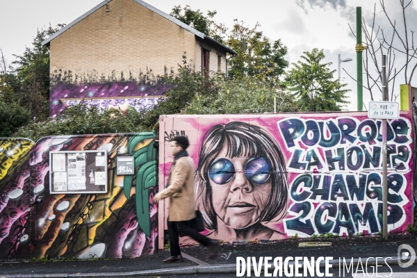 Fresque en soutien à Gisele Pelicot