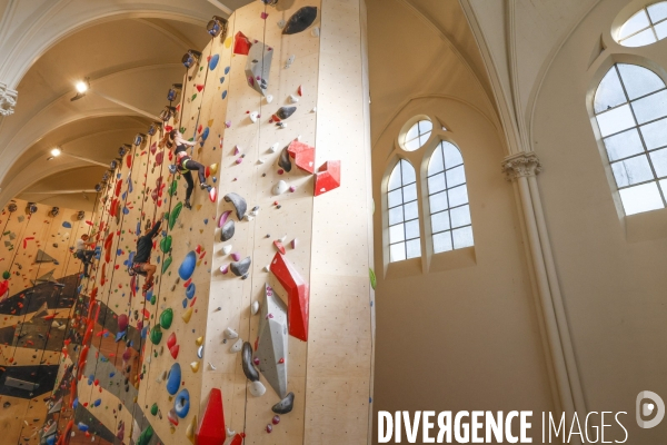 L eglise sainte-rita transformee en salle d escalade