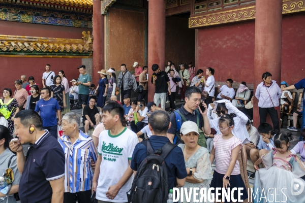 Tourisme chinois a la Cite Interdite de Pekin