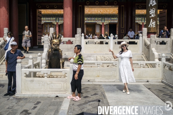 Tourisme chinois a la Cite Interdite de Pekin