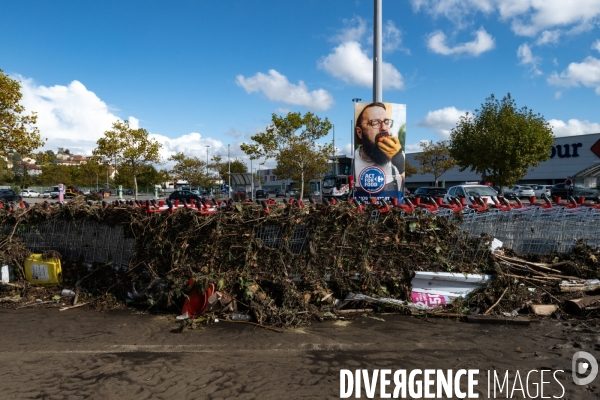 Apres les inondations - zone commerciale de Givors