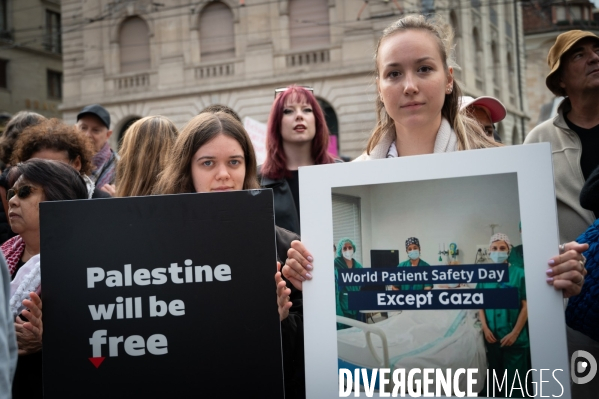 Genève - Manifestation de solidarité envers la Palestine et le Liban