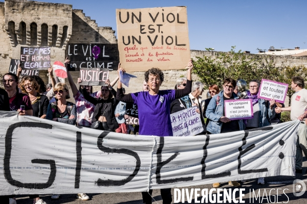 Avignon - Rassemblement en soutien à Gisele P. contre les violences sexuelles