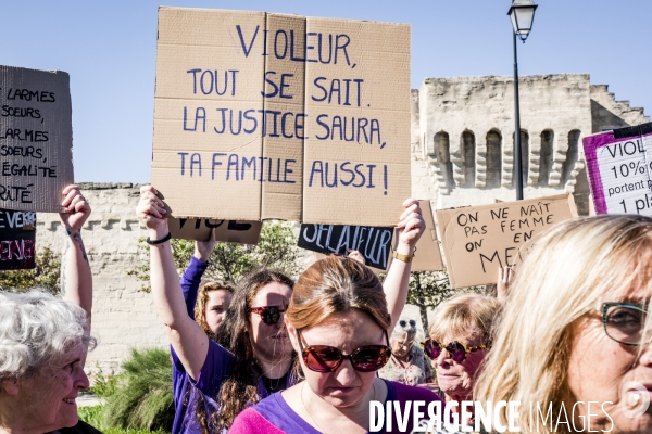 Avignon - Rassemblement en soutien à Gisele P. contre les violences sexuelles