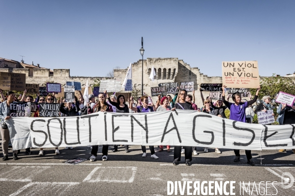Avignon - Rassemblement en soutien à Gisele P. contre les violences sexuelles