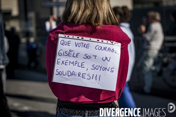 Avignon - Rassemblement en soutien à Gisele P. contre les violences sexuelles