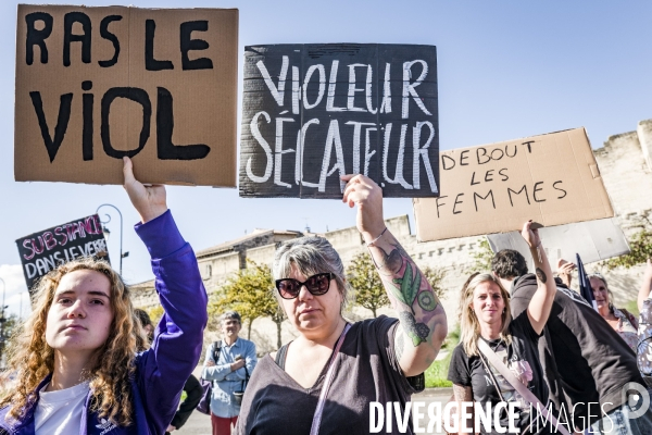 Avignon - Rassemblement en soutien à Gisele P. contre les violences sexuelles