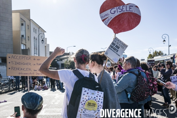 Avignon - Rassemblement en soutien à Gisele P. contre les violences sexuelles