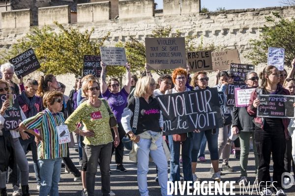Avignon - Rassemblement en soutien à Gisele P. contre les violences sexuelles