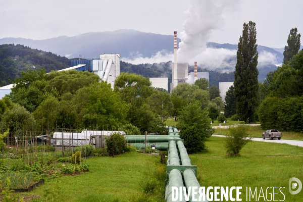 La centrale thermique de Velenje, la dernière centrale à charbon active en Slovénie, juin 2024. 