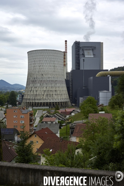 La centrale thermique de Velenje, la dernière centrale à charbon active en Slovénie, juin 2024. 