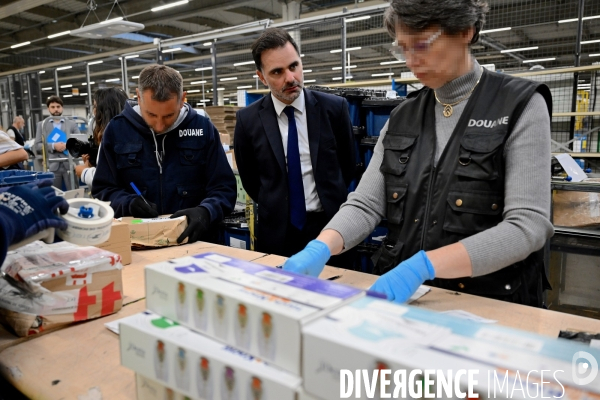 Déplacement de Laurent Saint-Martin, ministre chargé du Budget et des Comptes publics à l aeroport de Roissy Charles-de-Gaulle
