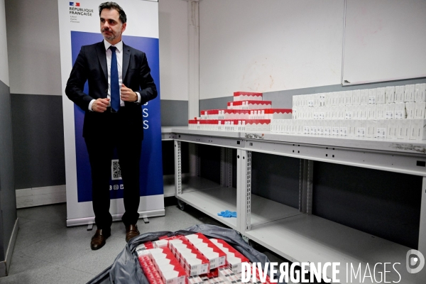 Déplacement de Laurent Saint-Martin, ministre chargé du Budget et des Comptes publics à l aeroport de Roissy Charles-de-Gaulle