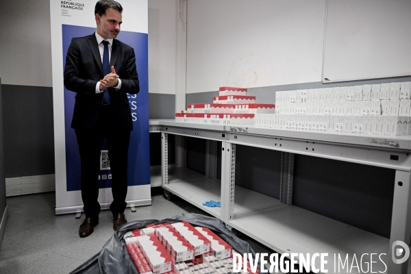 Déplacement de Laurent Saint-Martin, ministre chargé du Budget et des Comptes publics à l aeroport de Roissy Charles-de-Gaulle