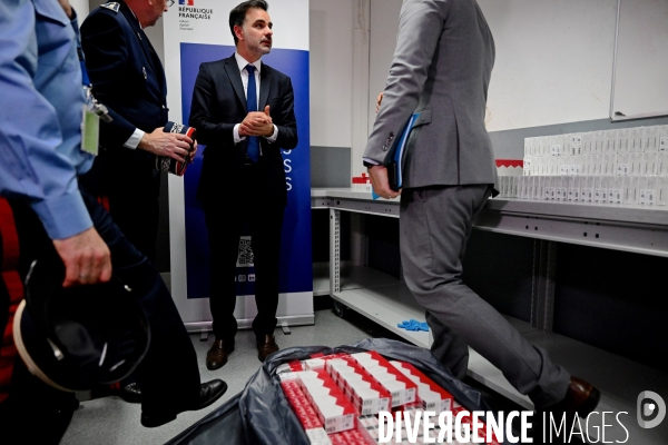 Déplacement de Laurent Saint-Martin, ministre chargé du Budget et des Comptes publics à l aeroport de Roissy Charles-de-Gaulle