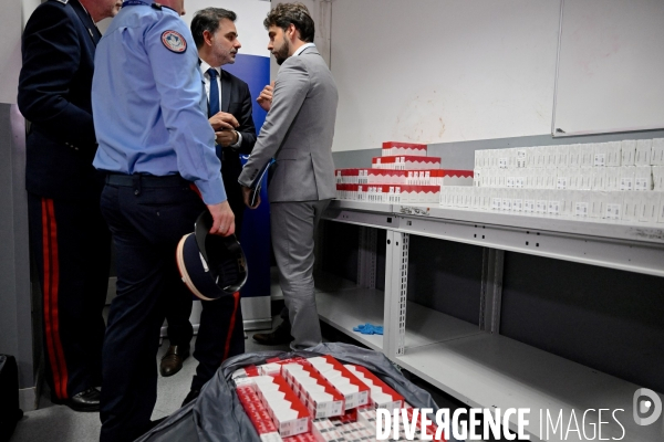 Déplacement de Laurent Saint-Martin, ministre chargé du Budget et des Comptes publics à l aeroport de Roissy Charles-de-Gaulle
