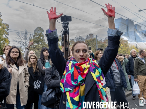 Manifestation à Belgrade pour demander justice après l effondrement d un toit qui a fait 14 morts 