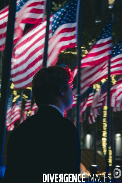 Soirée électorale au Rockefeller Center à Manhattan-NYC-USA