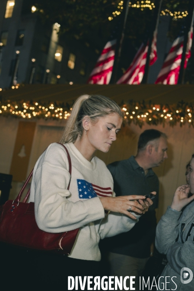 Soirée électorale au Rockefeller Center à Manhattan-NYC-USA