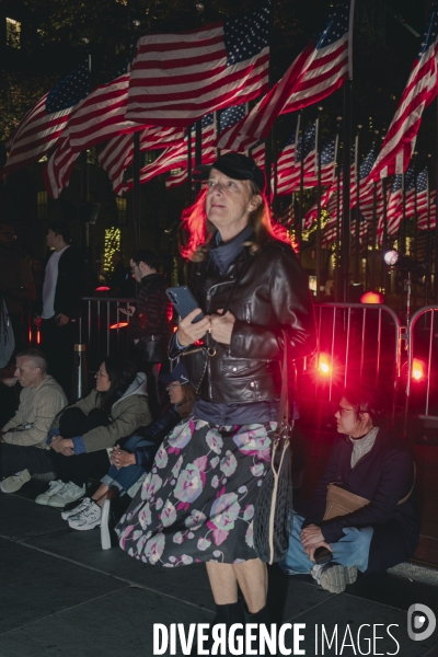 Soirée électorale au Rockefeller Center à Manhattan-NYC-USA