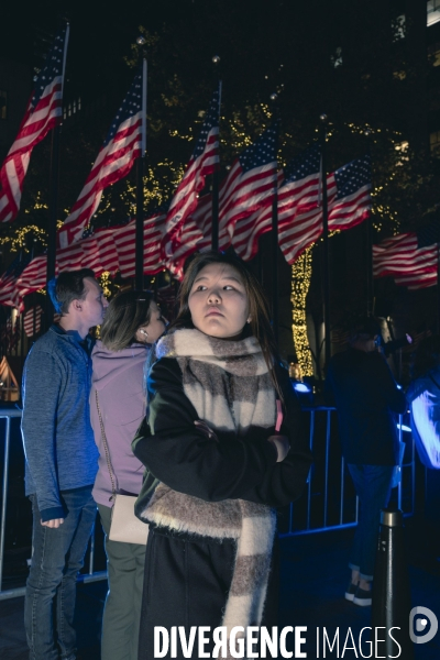 Soirée électorale au Rockefeller Center à Manhattan-NYC-USA