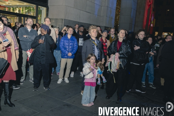 Soirée électorale au Rockefeller Center à Manhattan-NYC-USA