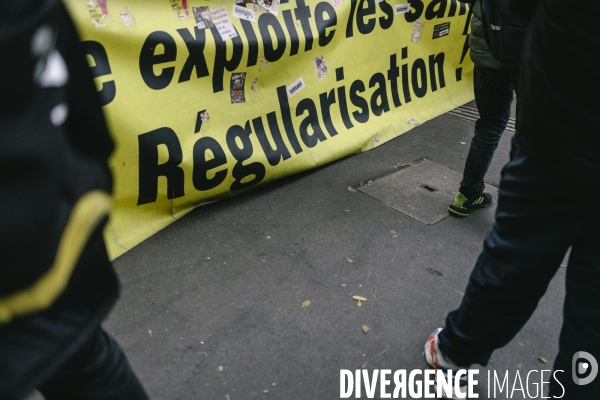 Manifestation de travailleurs sans-papiers