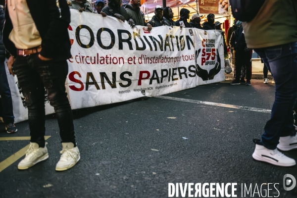 Manifestation de travailleurs sans-papiers