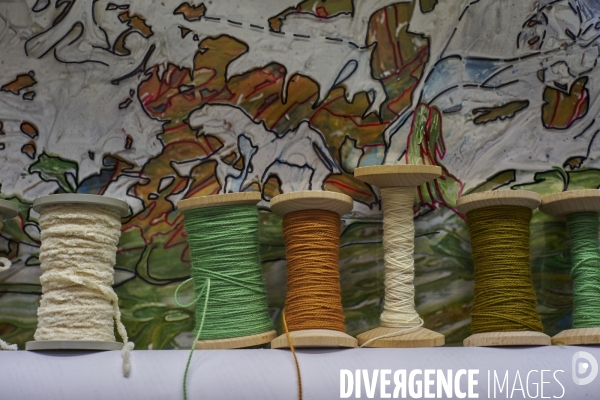 Atelier de tapisserie d’art de La Manufacture des Gobelins à Paris, le 13 novembre 2024.