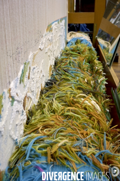 Atelier de tapisserie d’art de La Manufacture des Gobelins à Paris, le 13 novembre 2024.