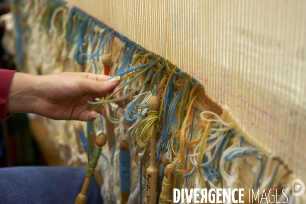 Atelier de tapisserie d’art de La Manufacture des Gobelins à Paris, le 13 novembre 2024.