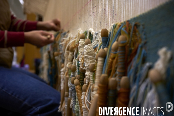 Atelier de tapisserie d’art de La Manufacture des Gobelins à Paris, le 13 novembre 2024.