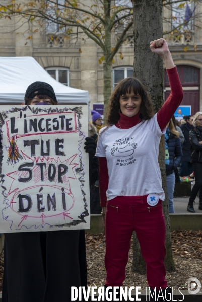 Rassemblement contre les violences faites aux enfants