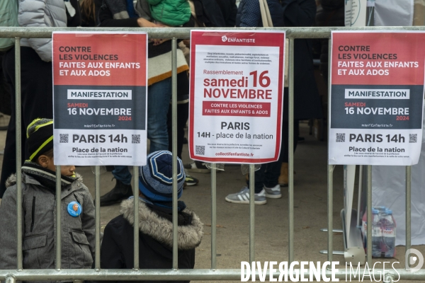 Rassemblement contre les violences faites aux enfants