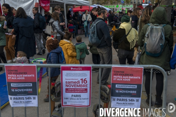 Rassemblement contre les violences faites aux enfants