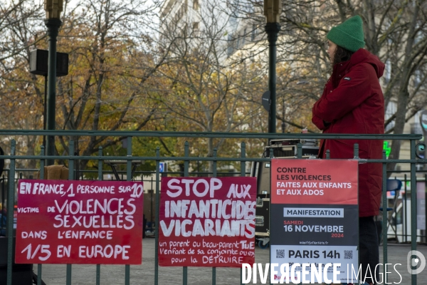 Rassemblement contre les violences faites aux enfants