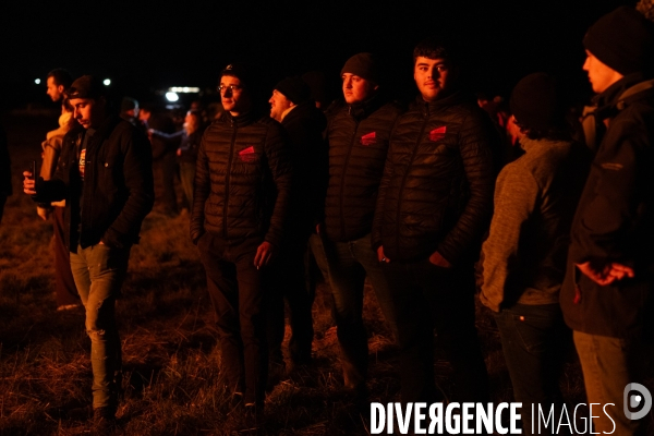 Feu de colere des agriculteurs a Dijon