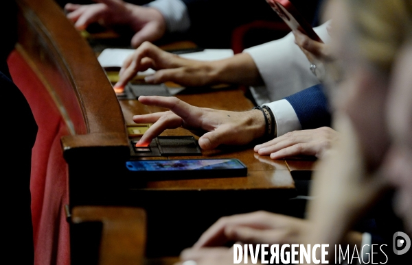 Assemblee nationale/ Vote de la premiere partie du budget de l etat