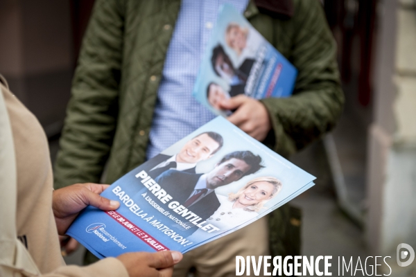 Pierre Gentillet (RN) en camapgne aux législatives 2024