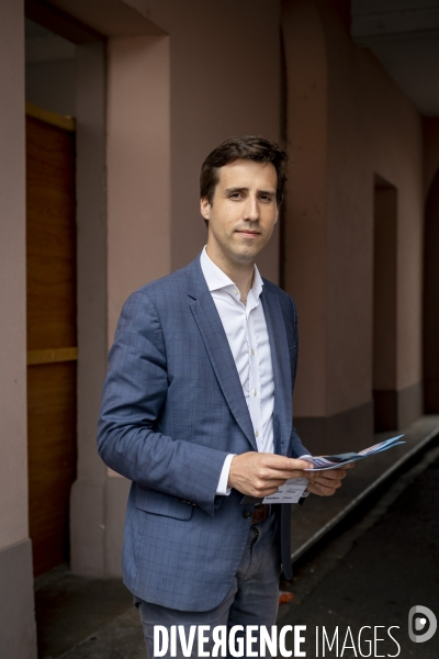 Pierre Gentillet (RN) en camapgne aux législatives 2024