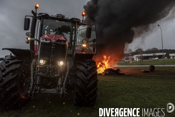 Blocages de la Coordination Rurale dans les Landes