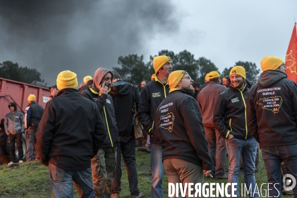Blocages de la Coordination Rurale dans les Landes