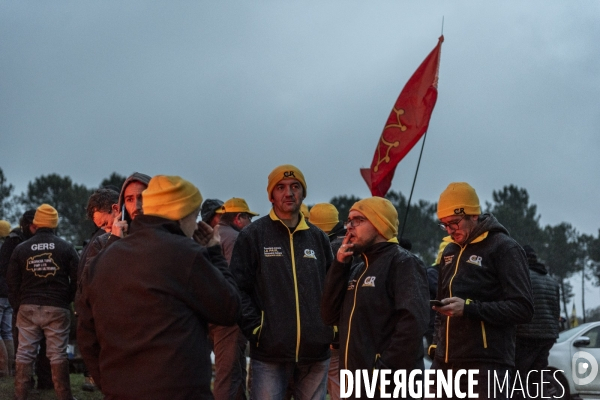 Blocages de la Coordination Rurale dans les Landes