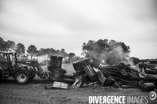 Blocages de la Coordination Rurale dans les Landes