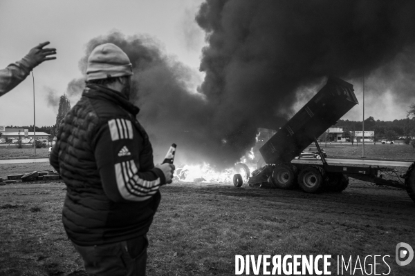 Blocages de la Coordination Rurale dans les Landes