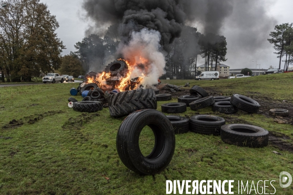 Blocages de la Coordination Rurale dans les Landes