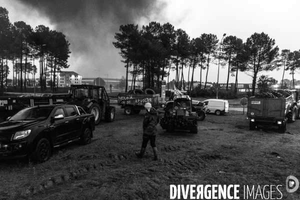 Blocages de la Coordination Rurale dans les Landes